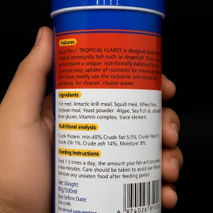 Fish flakes feed
