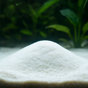white aquarium sand